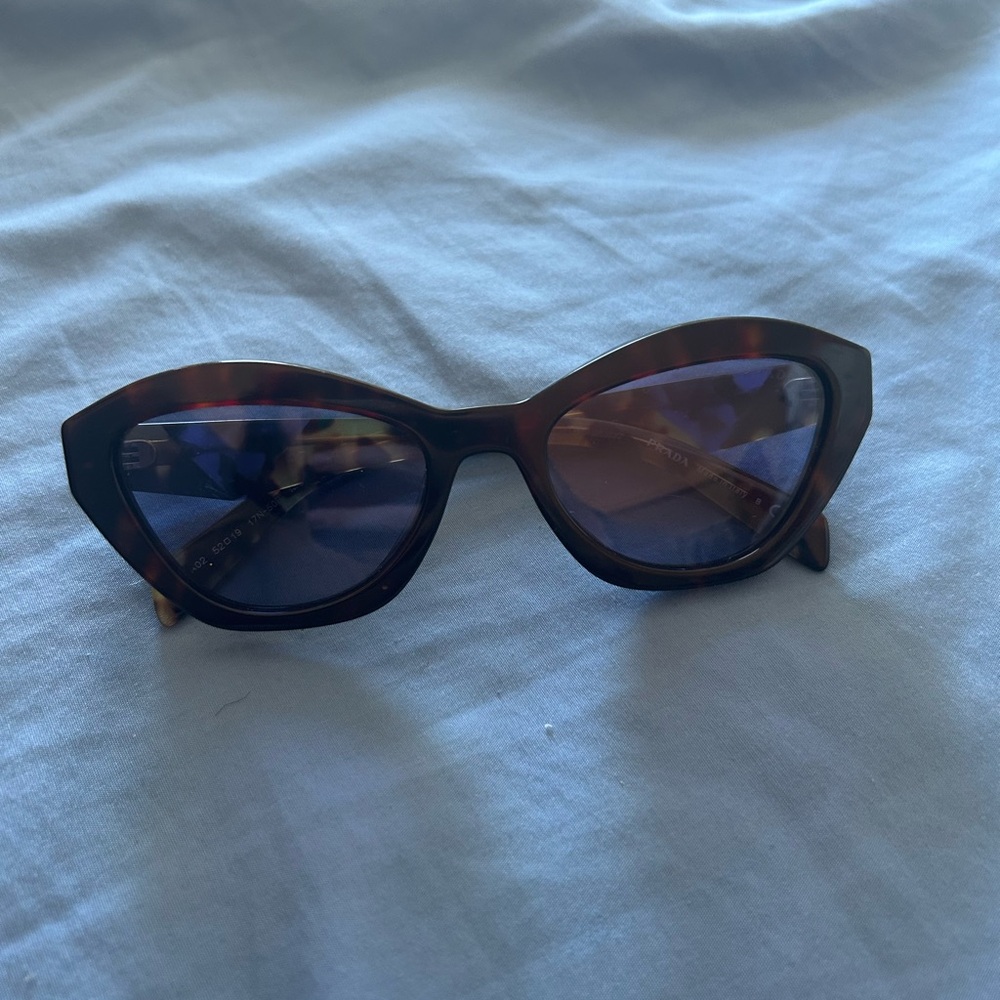 Prada Tortoise Cat Eye Sunglasses with Purple Lenses - Picture 5 of 6